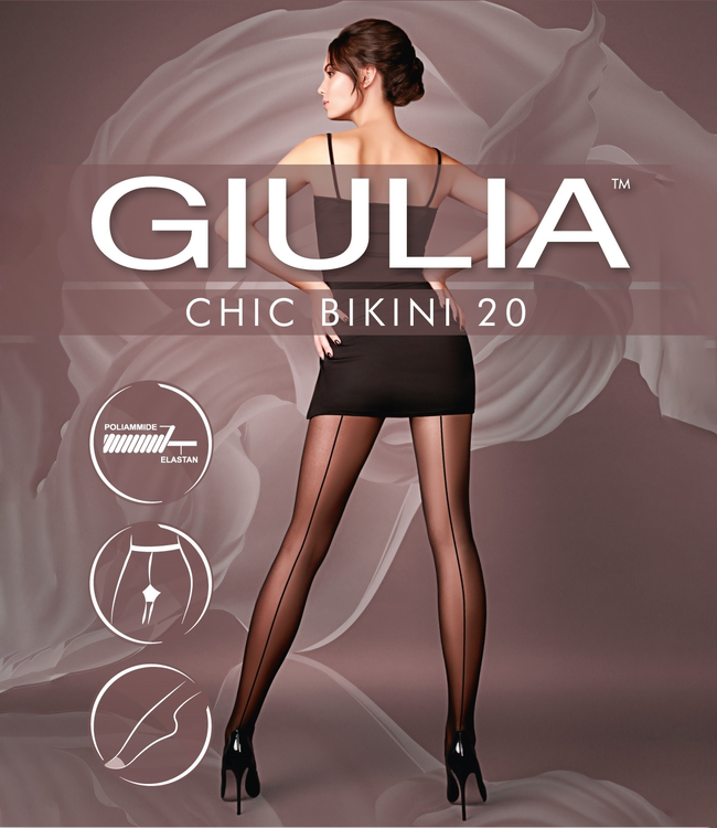 GIULIA Chic 20 bruine glanspanty met naad