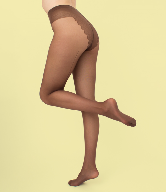 GIULIA Chic 20 bruine glanspanty met naad
