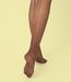 Chic 20 bruine glanspanty met naad - Foto 1 Soshin