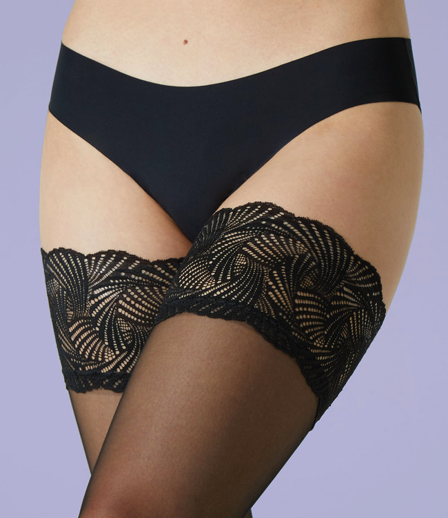 CETTE Versailles zwarte, plussize stayups