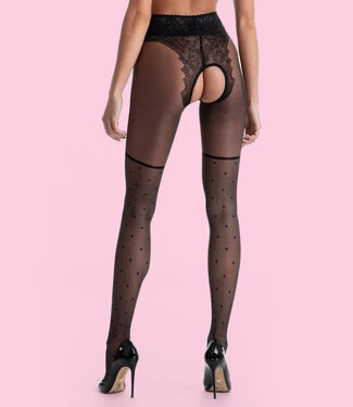 AMOUR Lolita 30 black crotchless tights