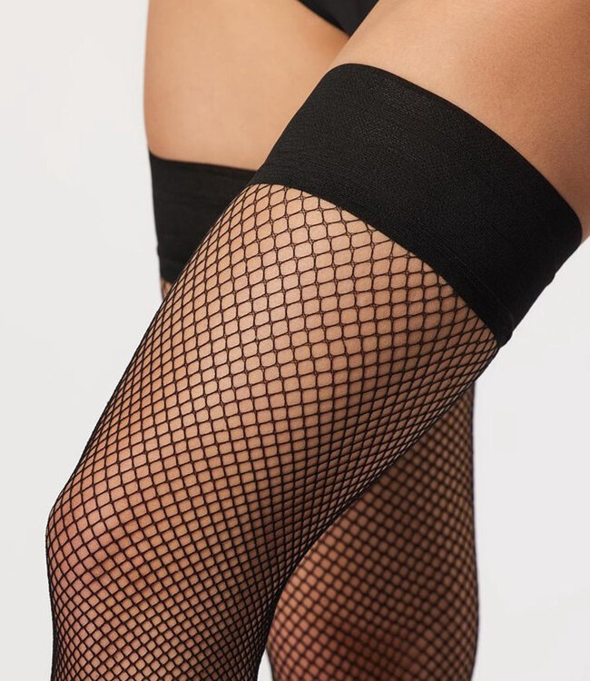 BAS BLEU Gloria netkousen met naad