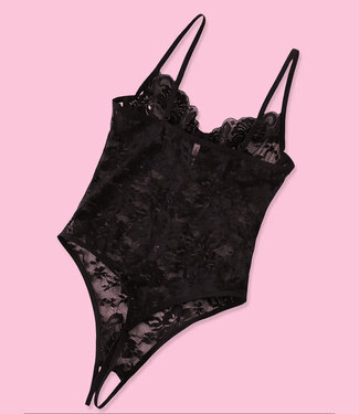 SOSHIN Lacy kanten body met open kruis