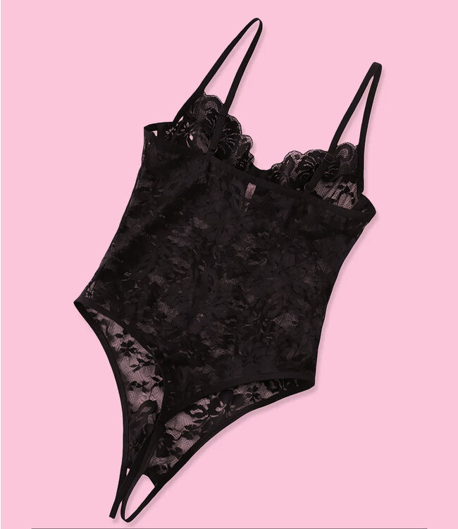 SOSHIN Lacy kanten body met open kruis