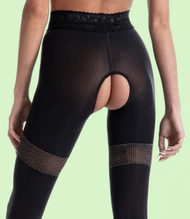 AMOUR Glamour 80 open kruis panty