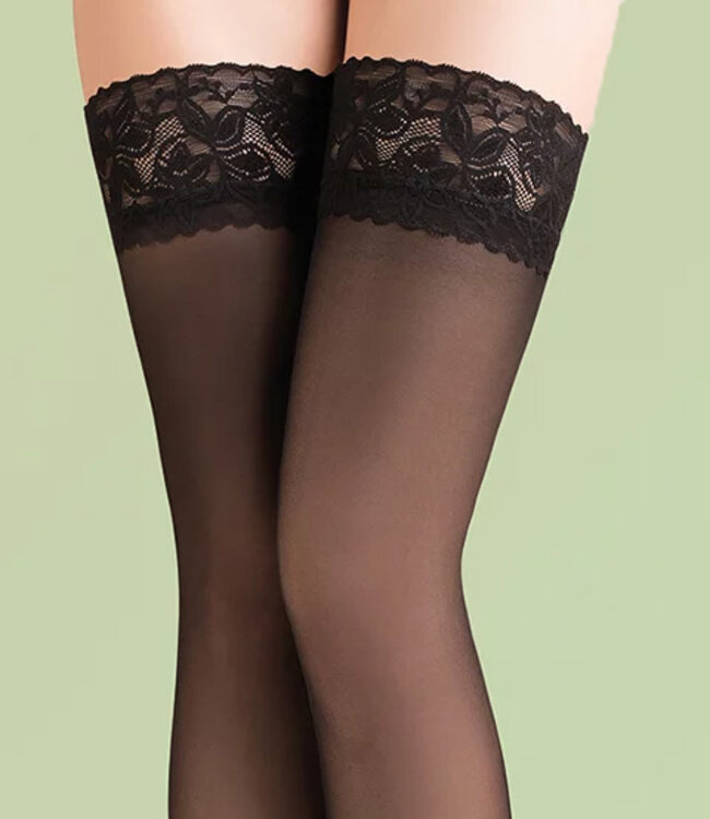 GABRIELLA Unique 15 zwarte stay ups kousen