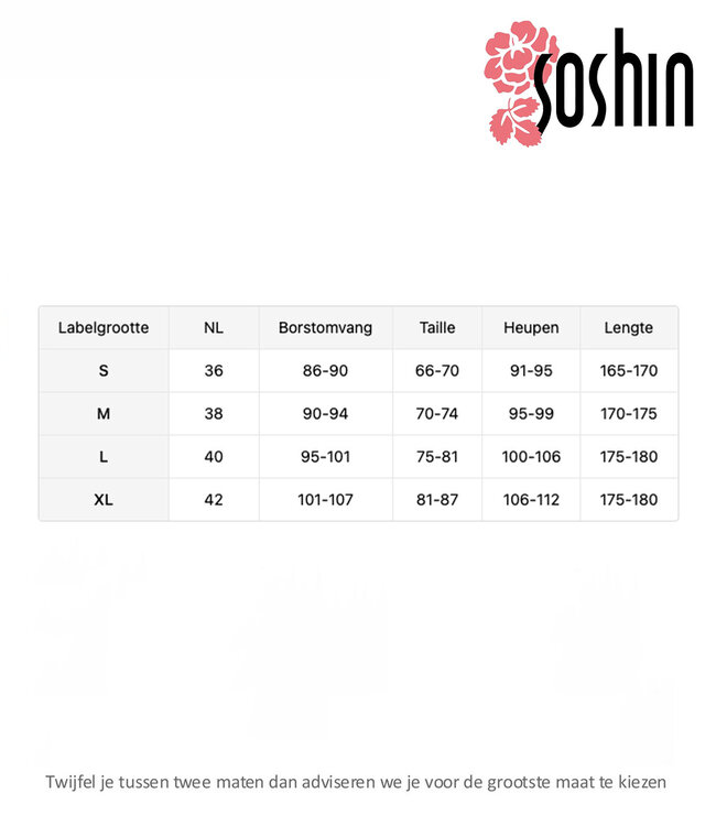 SOSHIN Claire zwarte, hoge string met kant