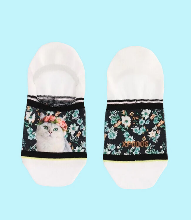 XPOOOS Georgie witte sneakersokken