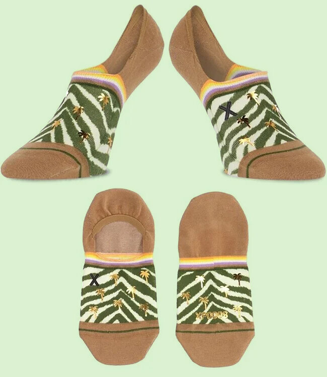 XPOOOS Marty bruine sneakersokken