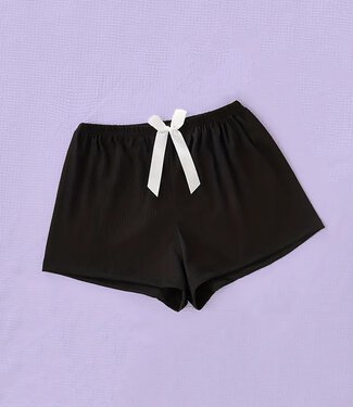 SOSHIN Keiko mousseline shorts zwart
