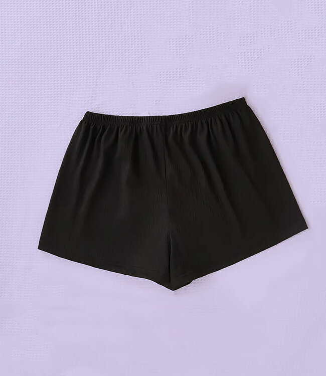 SOSHIN Keiko zwarte shorts met strikje