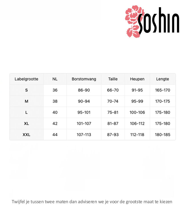 SOSHIN Clara zwarte, kanten nylon body