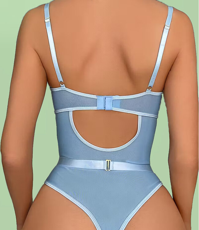 SOSHIN Larissa blauwe, kanten body