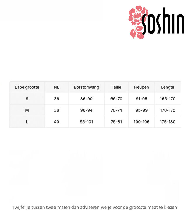 SOSHIN Larissa blauwe, kanten body