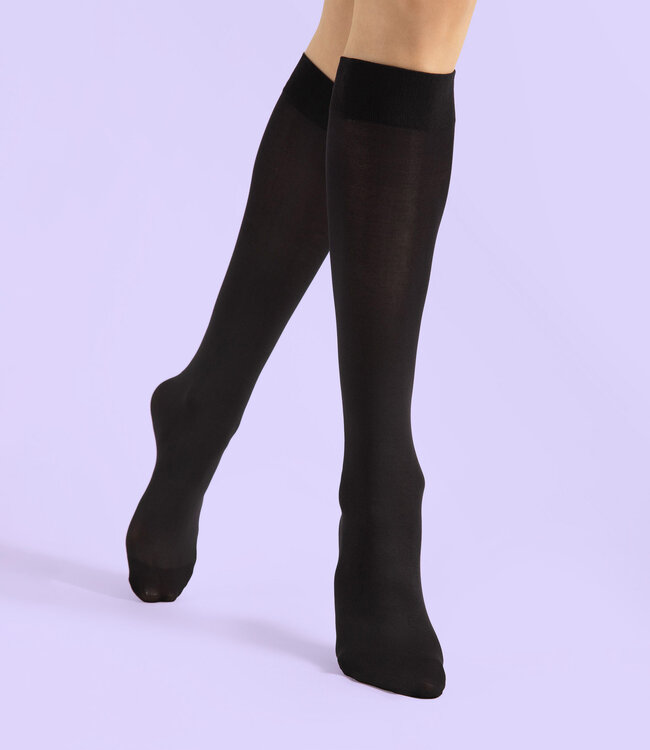 FIORE Ula 60 kniekousen zwart