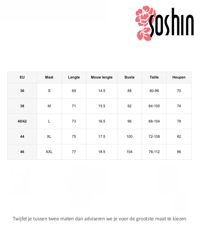 SOSHIN Olivia body open kruis [GEDRAGEN]