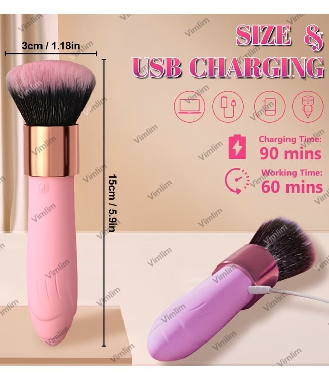 Secret Vibrating Make Up brush - Foto 2 Soshin