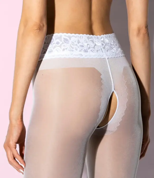 Hip Lace 30 open kruis panty Wit - Foto 4 Soshin