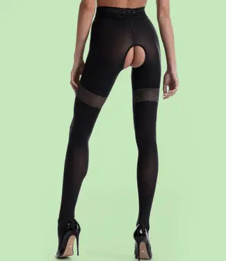 AMOUR Glamour 80 open kruis panty Glamour 80 open kruis panty - Soshin