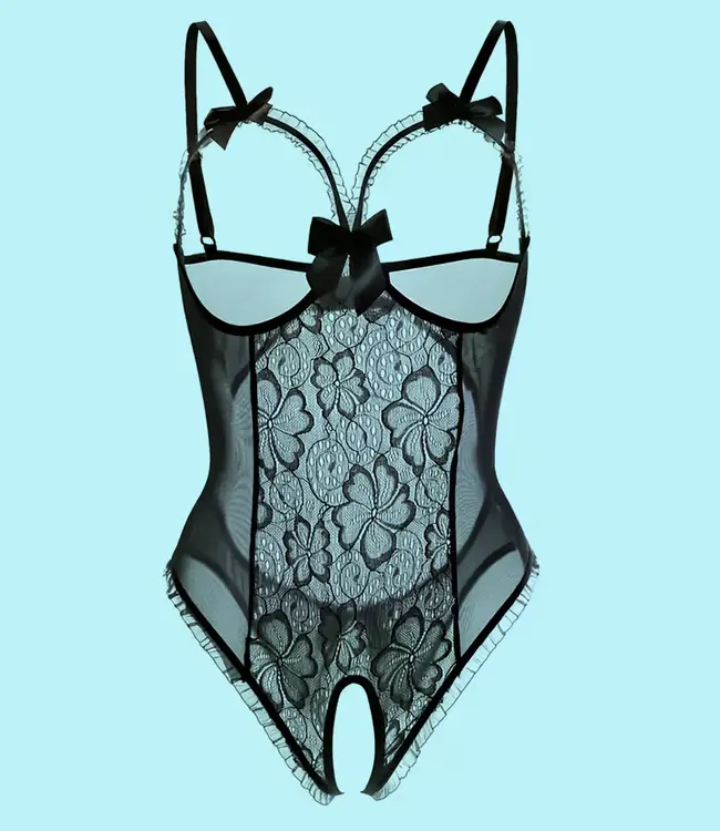 Chloe body met open kruis Zwart - Foto 4 Soshin