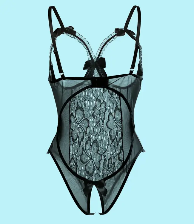 Chloe body met open kruis Zwart - Foto 1 Soshin