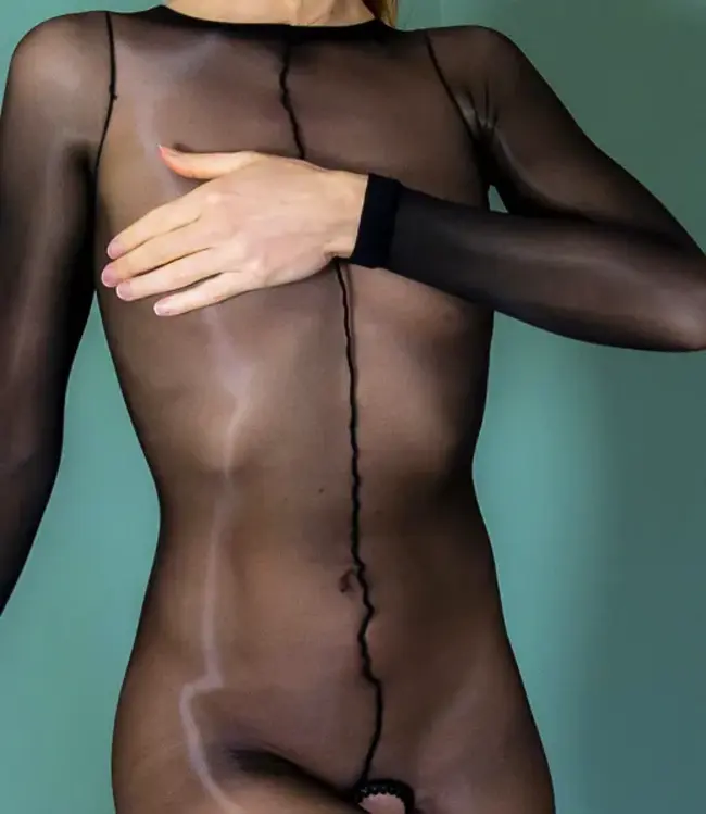 Prahay nylon catsuit zonder kruisje Zwart - Foto 4 Soshin