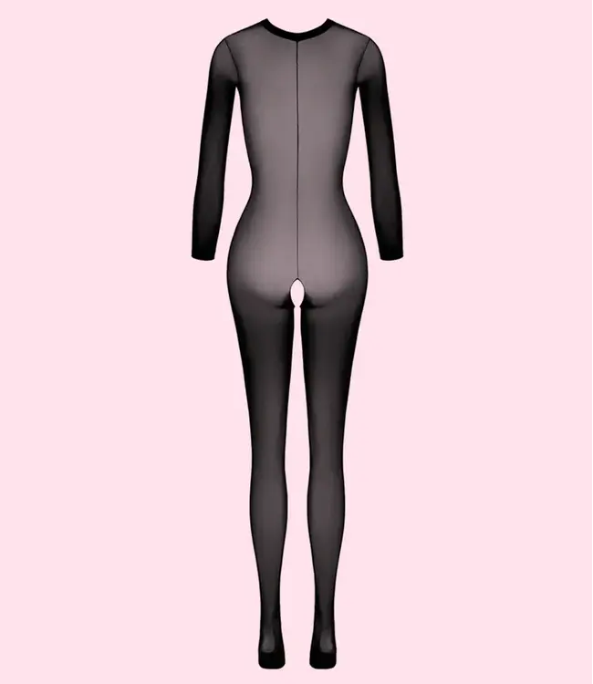 Maka matte nylon bodystocking Zwart - Foto 5 Soshin