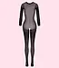 Maka matte nylon bodystocking Zwart - Foto 5 Soshin