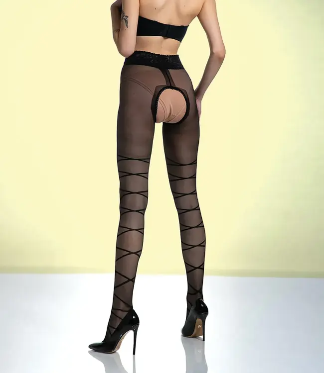 Dominatrice panty zonder kruisje Zwart - Foto 2 Soshin
