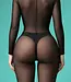 Lucia nylon bodystocking Zwart - Foto 2 Soshin