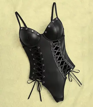 Electra zwarte leatherlook body