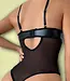 Suzy leatherlook stringbody Zwart - Foto 2 Soshin