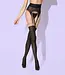 Amour Pin Up 40 panty open kruis met jarretelmotief in Beige/Zwart - Foto 1 Soshin