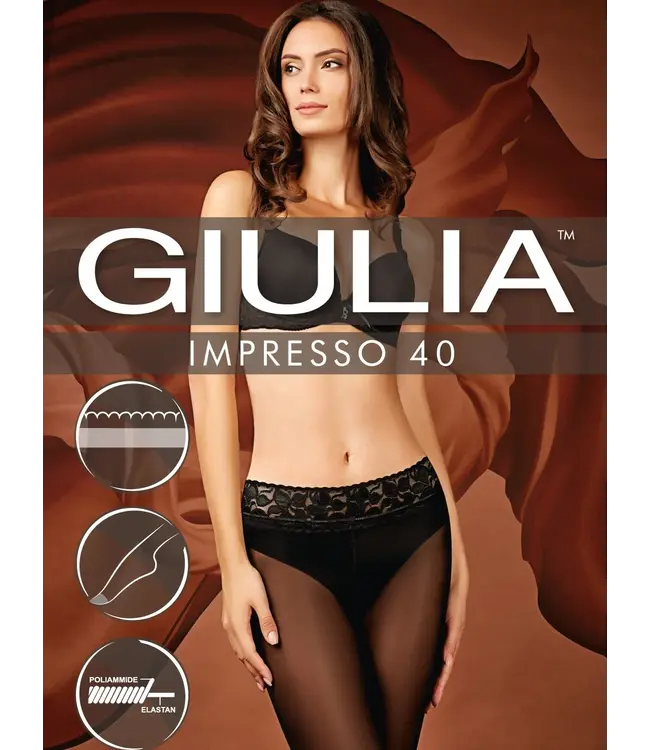 GIULIA Impresso 40 zwarte panty met plakstrip - Foto 4 Soshin