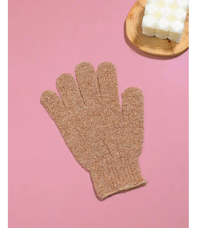 SOSHIN scrubhandschoenen voor een gladde huid Beige en Zwart - Foto 3 Soshin