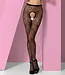 PASSION Kaya zwarte netpanty met open kruis en fantasiedessin - Foto 1 Soshin