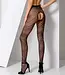 PASSION Kaya zwarte netpanty met open kruis en fantasiedessin - Foto 2 Soshin