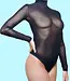 MISS NAUGHTY Aisha zwarte transparante body met col - Foto 1 Soshin