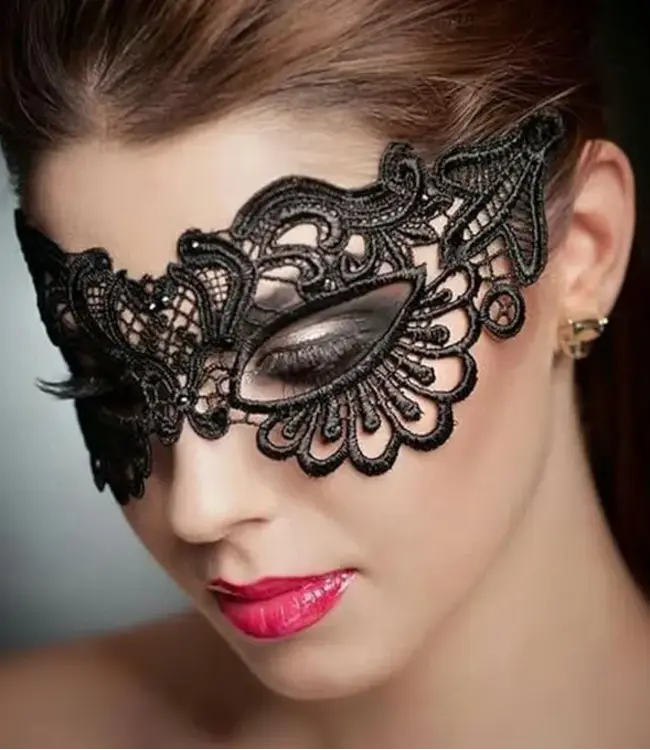 SOSHIN Dakota zwart kanten oogmasker met verstelbaar lint - Foto 2 Soshin