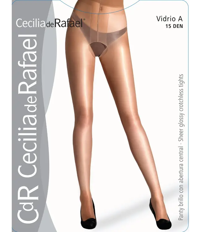 CECILIA DE RAFAEL Vidrio 15 zwarte glanspanty met open kruis - Foto 4 Soshin