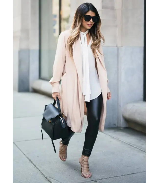 MARIANNE L.A. Woman zwarte leatherlook legging met glans - Foto 4 Soshin