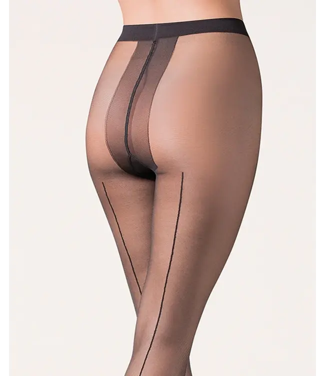 GABRIELLA Linette 20 zwarte naadpanty met lichte glans - Foto 3 Soshin