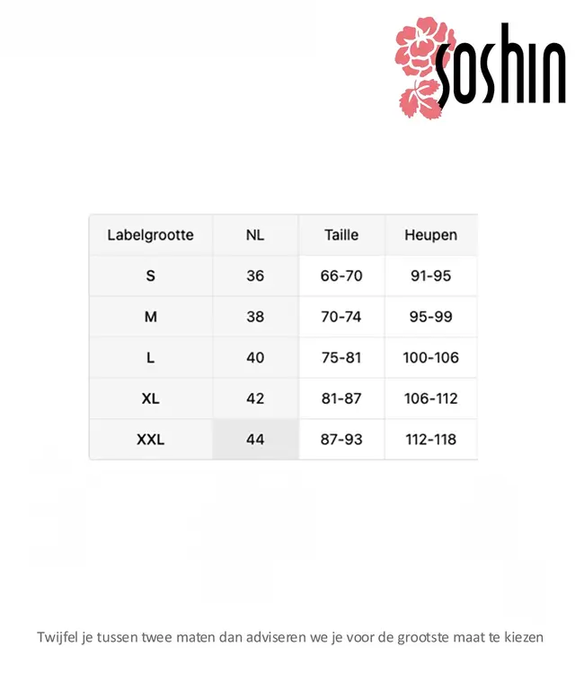 SOSHIN Liscia zwarte kanten jarretelgordel met 4 verstelbare jarretels - Foto 3 Soshin