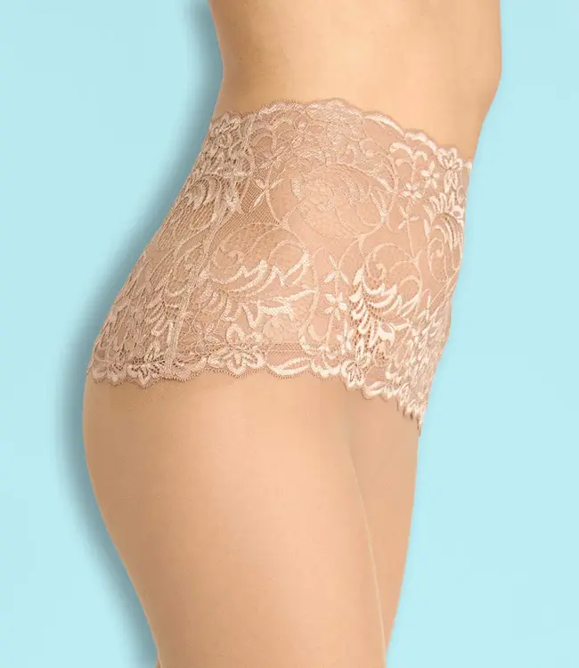 MARILYN Slim Emotion 30 beige naadloze panty met plakrand - Foto 1 Soshin