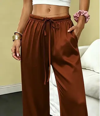 SOSHIN Stylish lange, satijnen broek