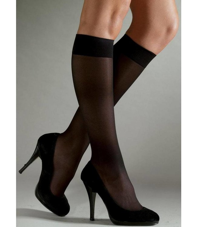 MARIANNE Catharina 60 zwarte matte kniekousen