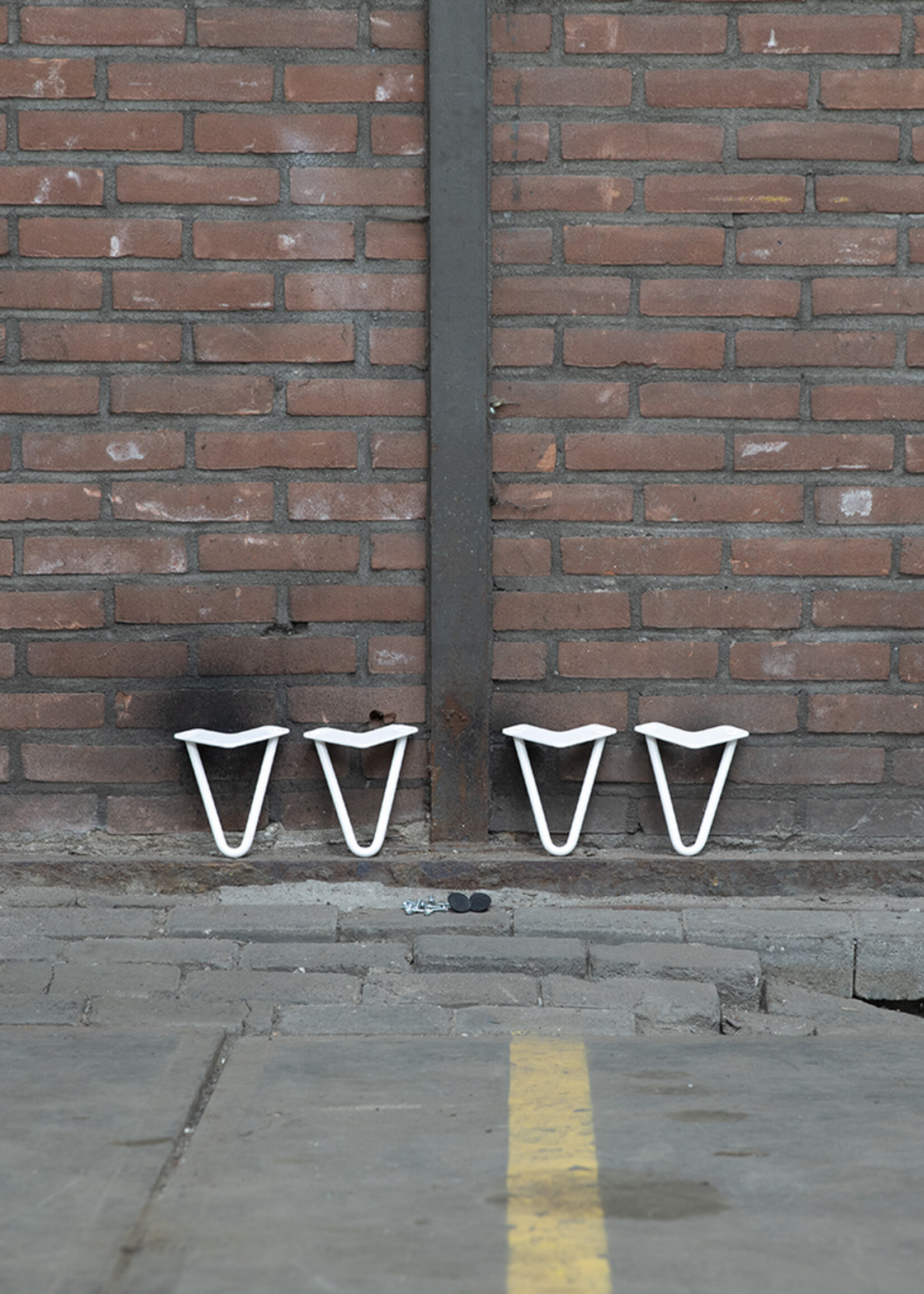 Set hairpin meubelpoten wit
