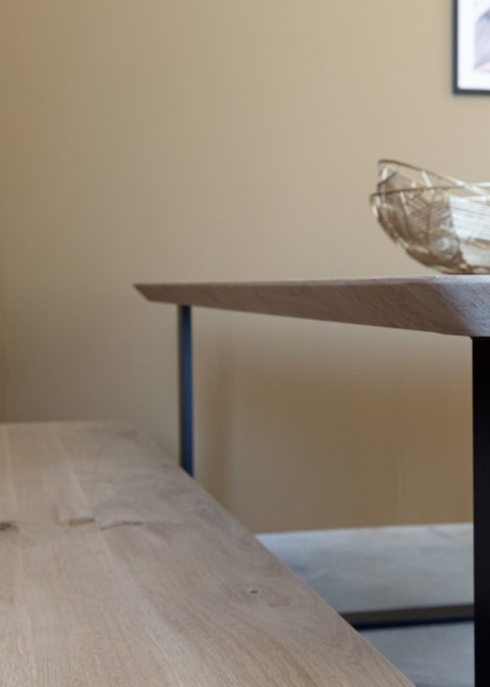 Stalen tafelpoot model U light zwart