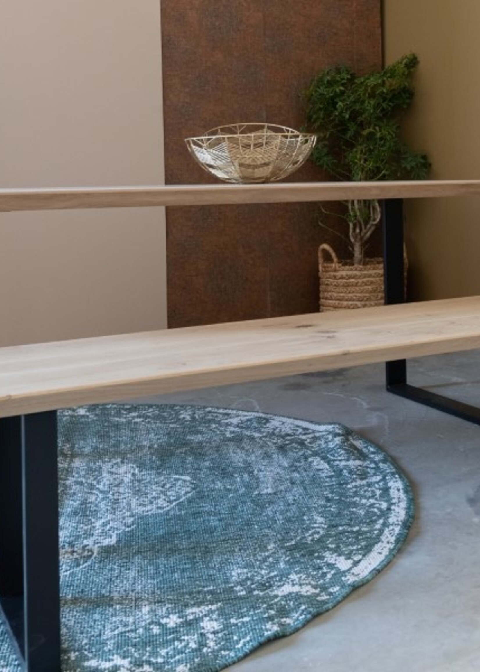 Stalen tafelpoot model U light zwart