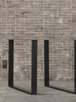Stalen tafelpoot U light zwart
